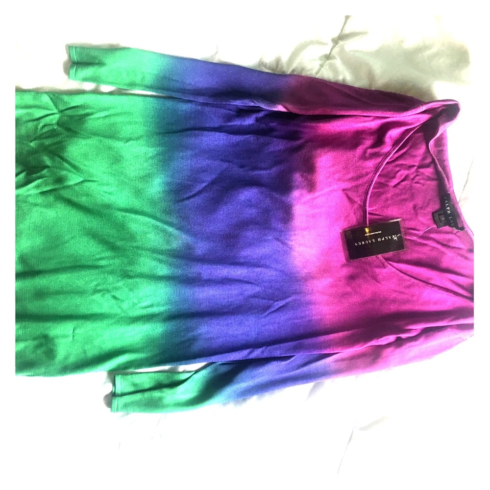 Ralph Lauren black label silk ombré sweater medium
